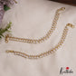 Classic Teardrop Motifs Gold-Tone CZ Earchains EC217