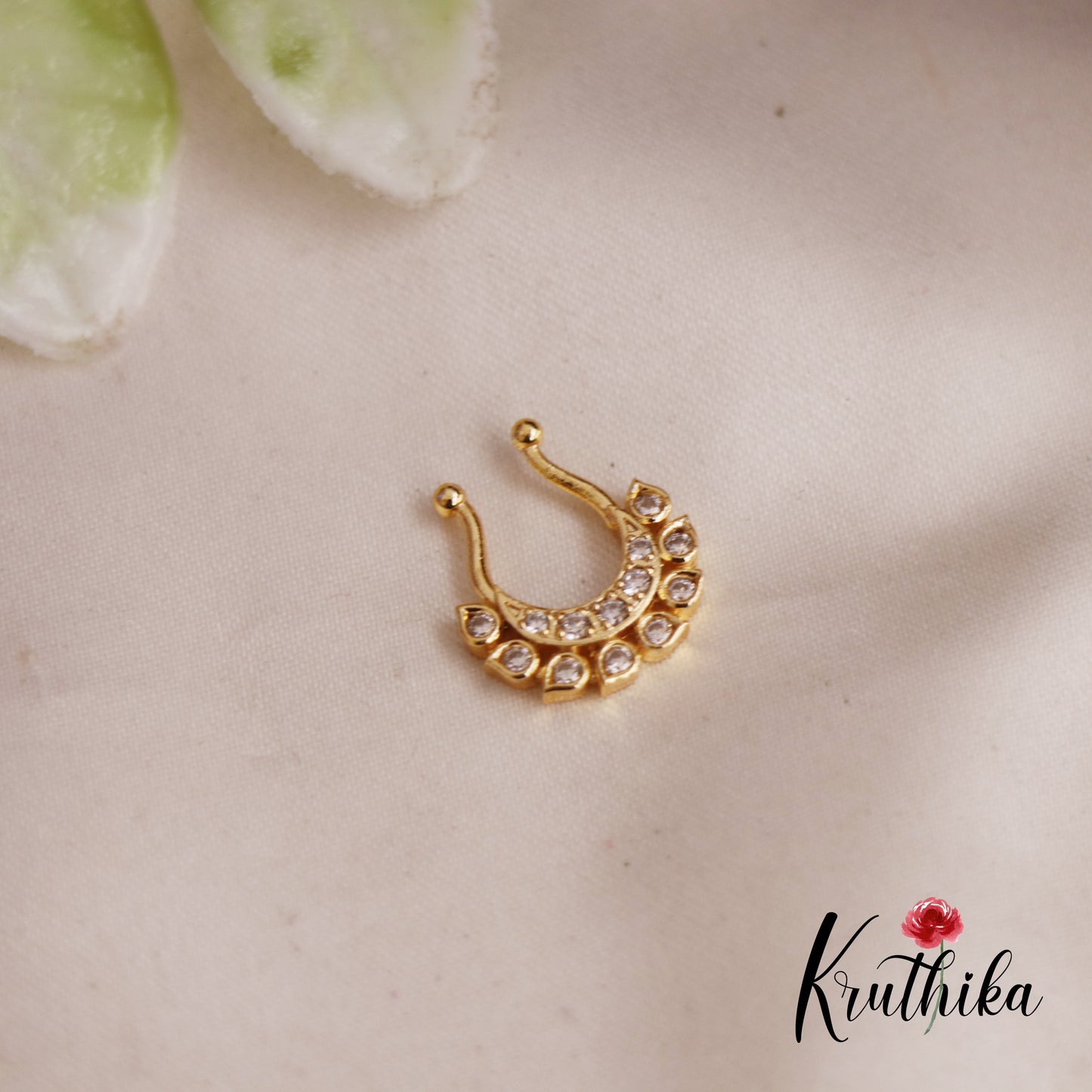 Trendy Septum CZ Nose Ring - No Piercing Required N73