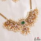 Beautiful CZ Floral Motifs Kemp Choker With Pearl Drops NC3183 (Available In 2 Colors)