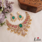 Gorgeous Geometric Motifs Victorian Moissanite Choker With Pearl Drops NC2964 (Available In 2 Colors)