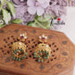 Beautiful Antique Multi Stone Jhumkas E661