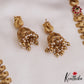 Gorgeous Antique Floral Peacock Motifs Jadau Haaram With Bead Drops LH2048 (Available In 4 Colors)