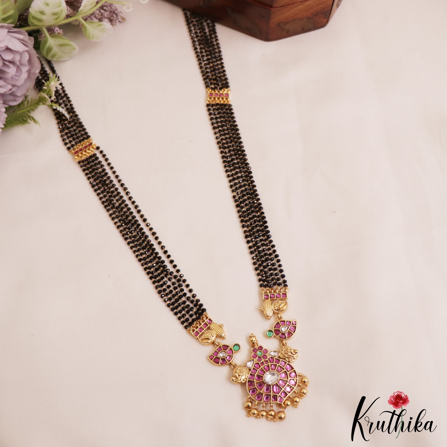 Beautiful Floral Mango Motifs Multi Strand Mangalsutra LH2065