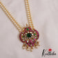 Elegant Floral Motifs Double Strand Pearl Jadau Haaram LH2083