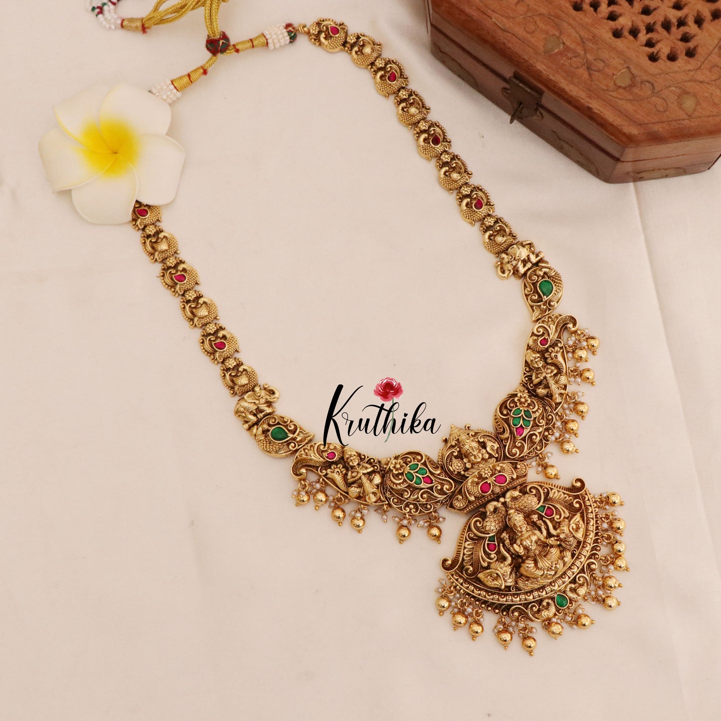 Premium Nagas Jadau Lakshmi haaram LH1781 (three color options)