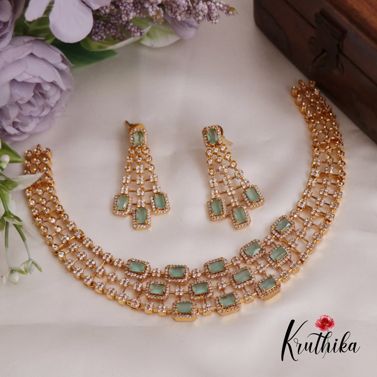 Trendy CZ Three Layer Choker NC2316 (Available in 6 Colours)