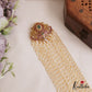 Elegant Lotus Peacock Motifs Multi Pearl Strand Kemp Jada Billa With Green Bead Drops J382 (Available In 2 Colors)
