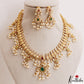 Elegant Teardrop Motifs Guttapoosalu Necklace With Pearl Drops NC3216