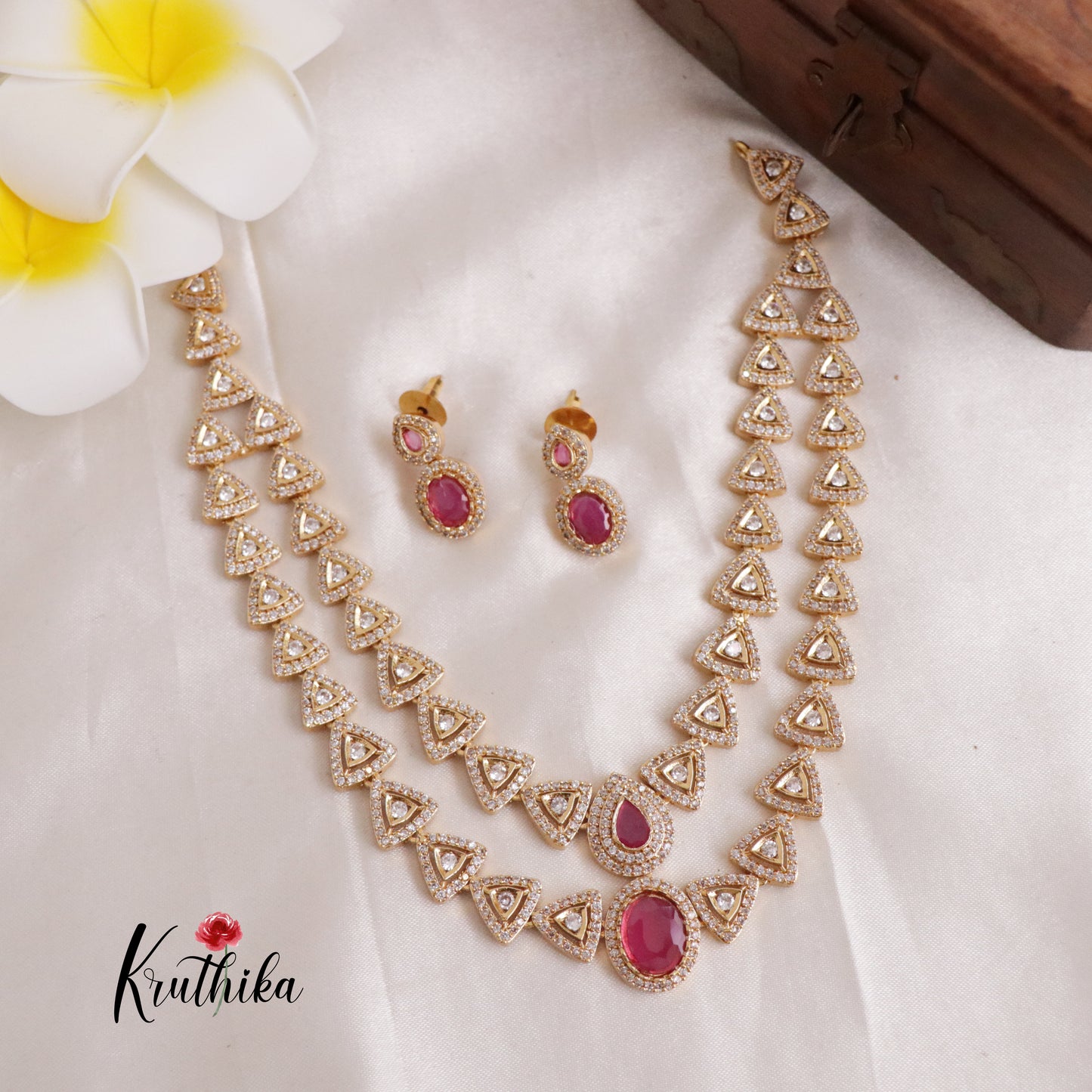 Trendy Two Layer AD Necklace NC1895 (Available in 3 Colours)