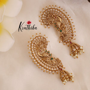 AD Peacock pearl Earcuff Jhumkas E427