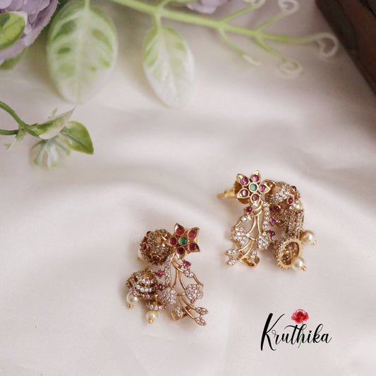 Beautiful CZ Sparking Jhumkas E657 ( Available in 2 Colours)