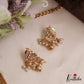 Elegant Peacock Floral Motifs AD Pendant Chain Set NC2871