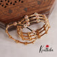 Trendy AD Floral Sparkling Bangles B365 (Set of 4 Bangles)