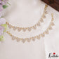 Classic Floral Heart Motifs Gold-Tone CZ Earchains EC236