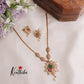 Simple CZ Peacock Pendant Chain Set NC2124