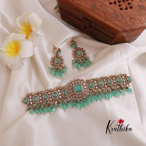 Pretty Victorian Moissanite Necklace NC1803 (Available in 5 Colours)