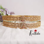 Gorgeous Light Weight Lakshmi Devi Jadau Hip Belt with Beads Drops V272 (Available in 2 Colours)