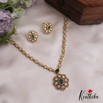Eleagnt Floral Motifs AD Necklace NC2724 (Available In 3 Colors)