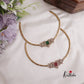 Simple CZ Floral Bloom Pipe Necklace NC2259 (Available in 2 Colors)
