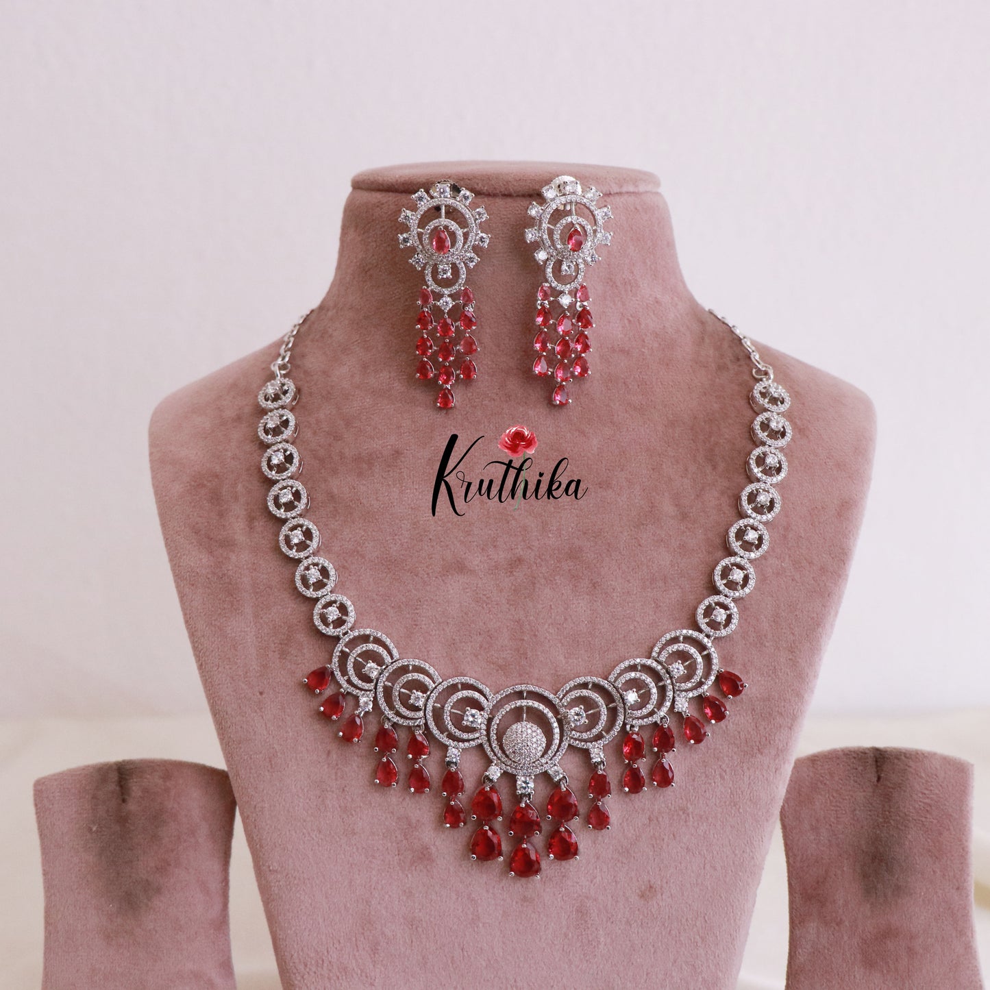 Pretty CZ/AD Necklace NC1828 ( Available in 3 colours)