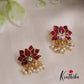 Beautiful Jadau Lotus Earcuffs | Upper Earrings | Bugadi Earrings With Pearl Drops E855