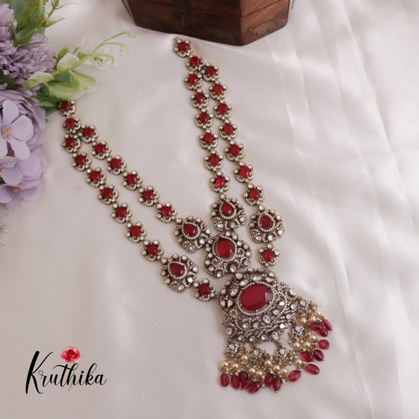 Royal Heritage Victorian Haaram with Moissanite Stones LH1999 ( Available in 2 colours)