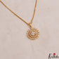 Pretty AD Gold-Tone Chain Pendant Set NC2930