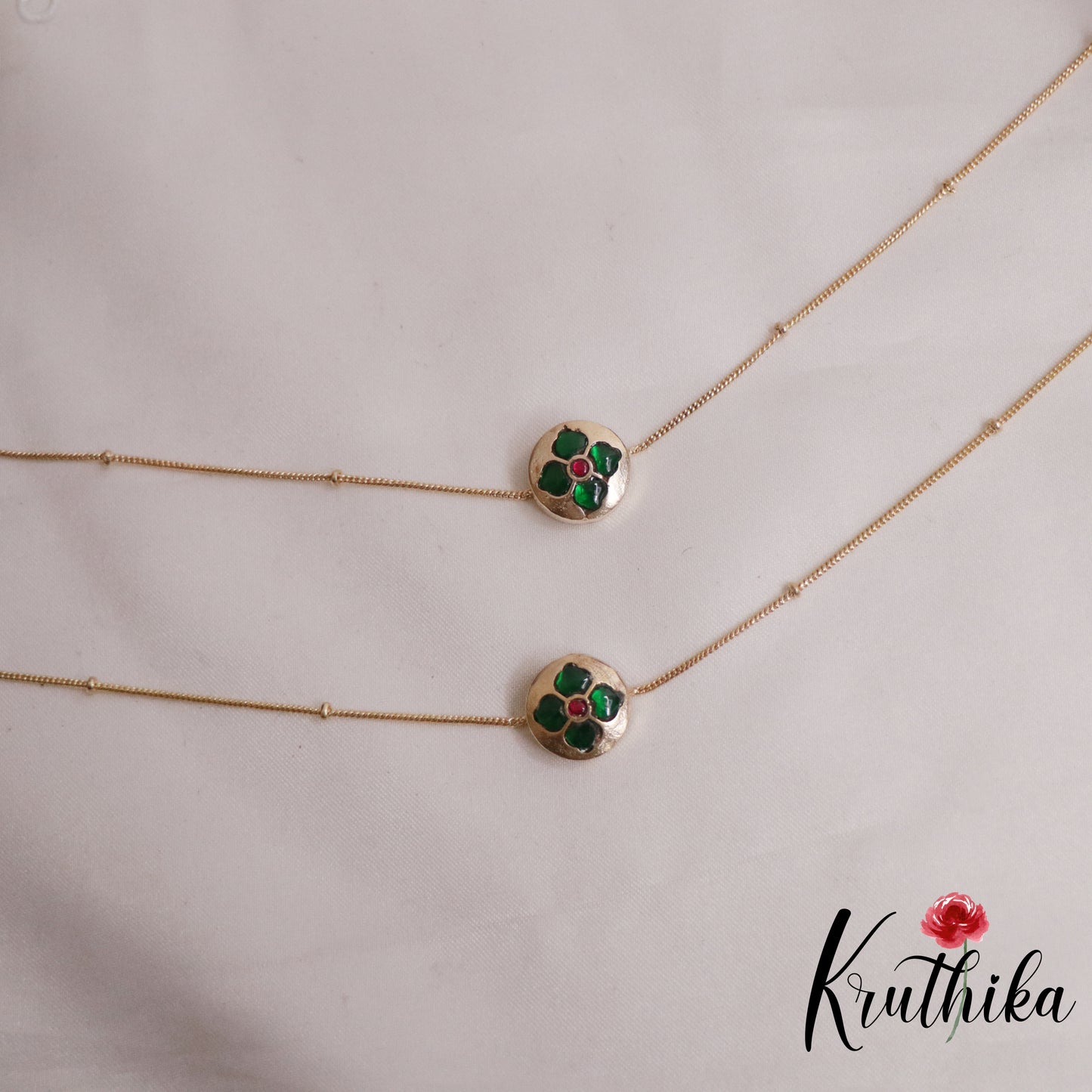 Simple Jadau Anklets A50 (Available in 2 Colours)