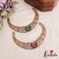 Stunning AD Floral Peacock Motifs Victorian Hasli Choker NC2812 (Available In 2 Colors)