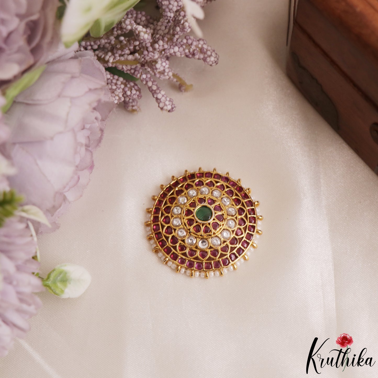 Pretty Floral Motifs Chandra Surya Kemp Hair Ornaments J427