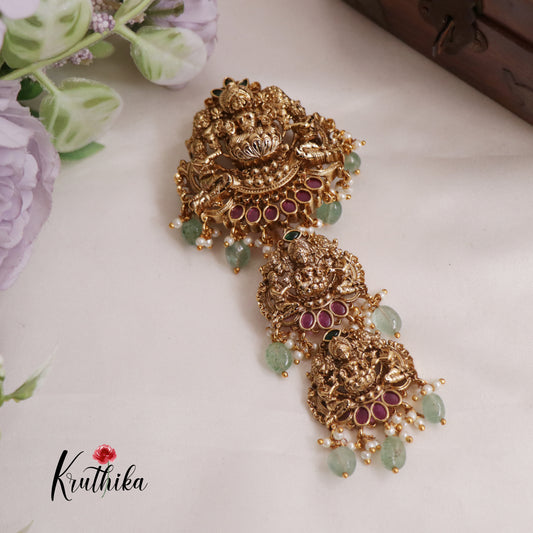 Beautiful Nagas Lakshmi Kemp Jada Billa with Pastel Beads J245