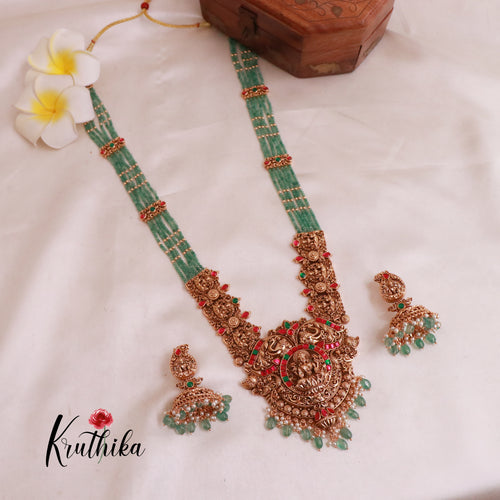 Grand Lakshmi Jadau Beads Haaram LH1832