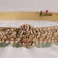 Gorgeous Light Weight Lakshmi Devi Jadau Hip Belt with Beads Drops V272 (Available in 2 Colours)