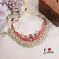 Premium Peacock Jadau Necklace with Pastel Green Beads Drops NC2205