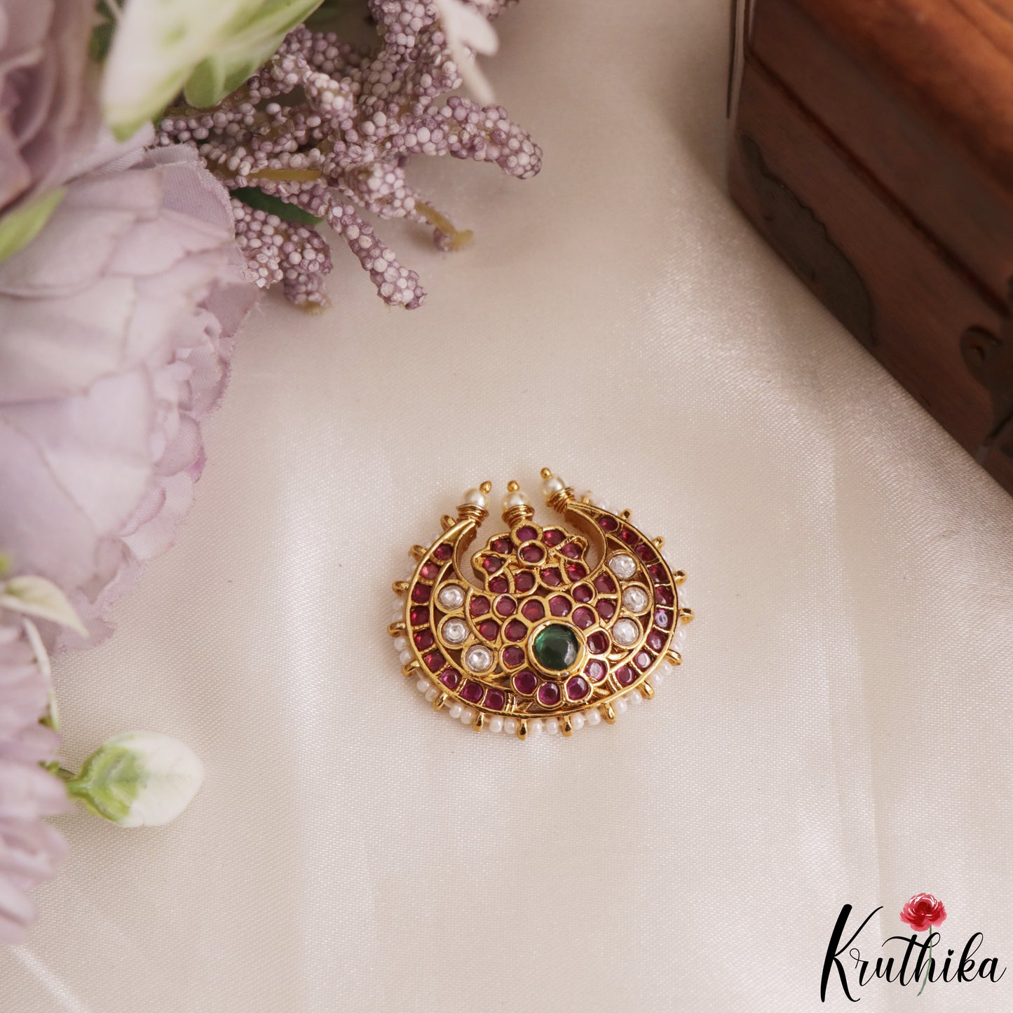 Pretty Floral Motifs Chandra Surya Kemp Hair Ornaments J427