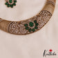 Stunning AD Floral Peacock Motifs Victorian Hasli Choker NC2812 (Available In 2 Colors)