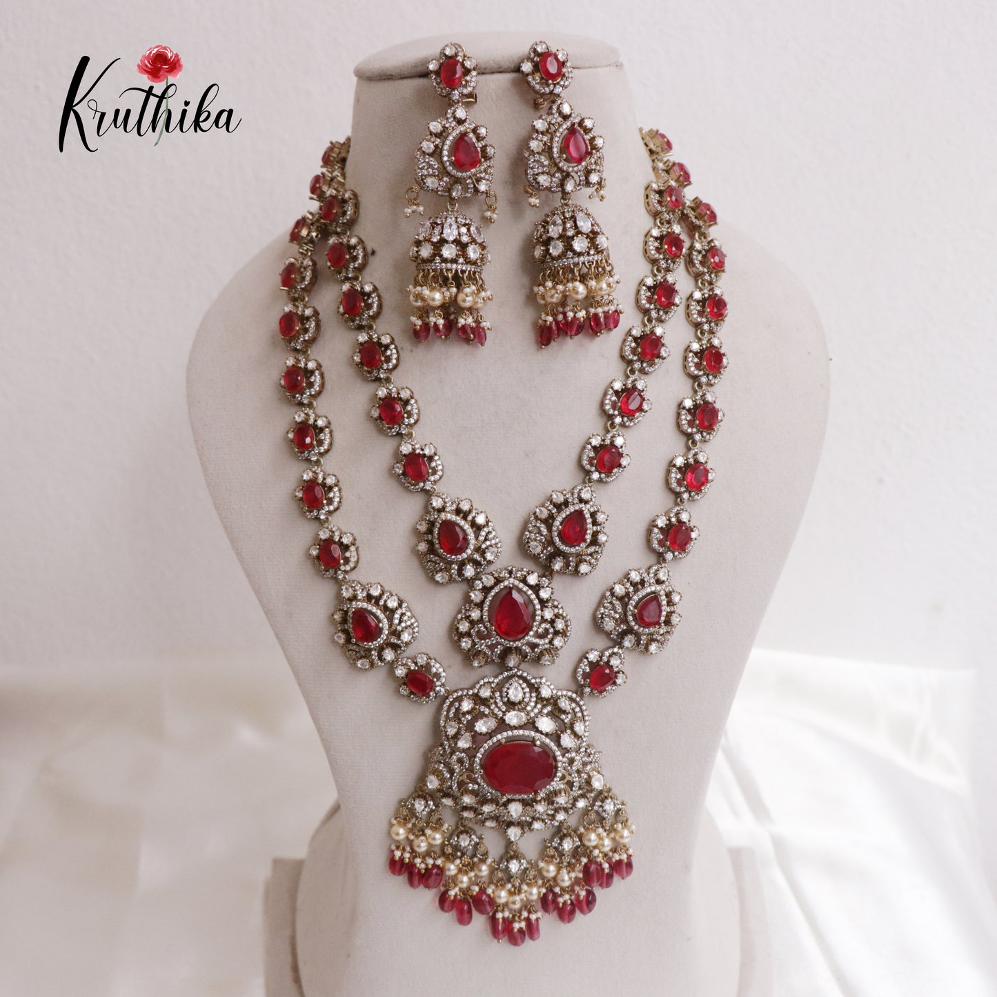 Royal Heritage Victorian Haaram with Moissanite Stones LH1999 ( Available in 2 colours)