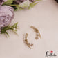 Trendy AD Floral Motifs Gold Finish Ear Climbers / Ear cuffs E1030