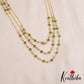 Trendy Gold-Tone Pearl Bead Triple Layered Mala LH2080