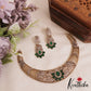 Stunning AD Floral Peacock Motifs Victorian Hasli Choker NC2812 (Available In 2 Colors)