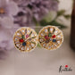 Trendy Pearl Border Floral Motifs AD Stud Earrings E991 (Available In 6 Colors)