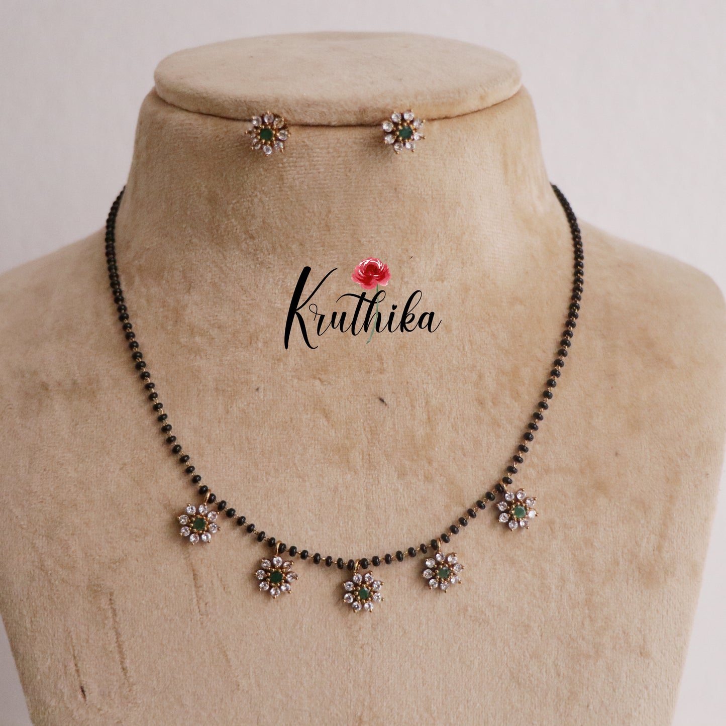 Beautiful Mangalsutra with Earrings Set NC2177 (Available in 3 Colours)