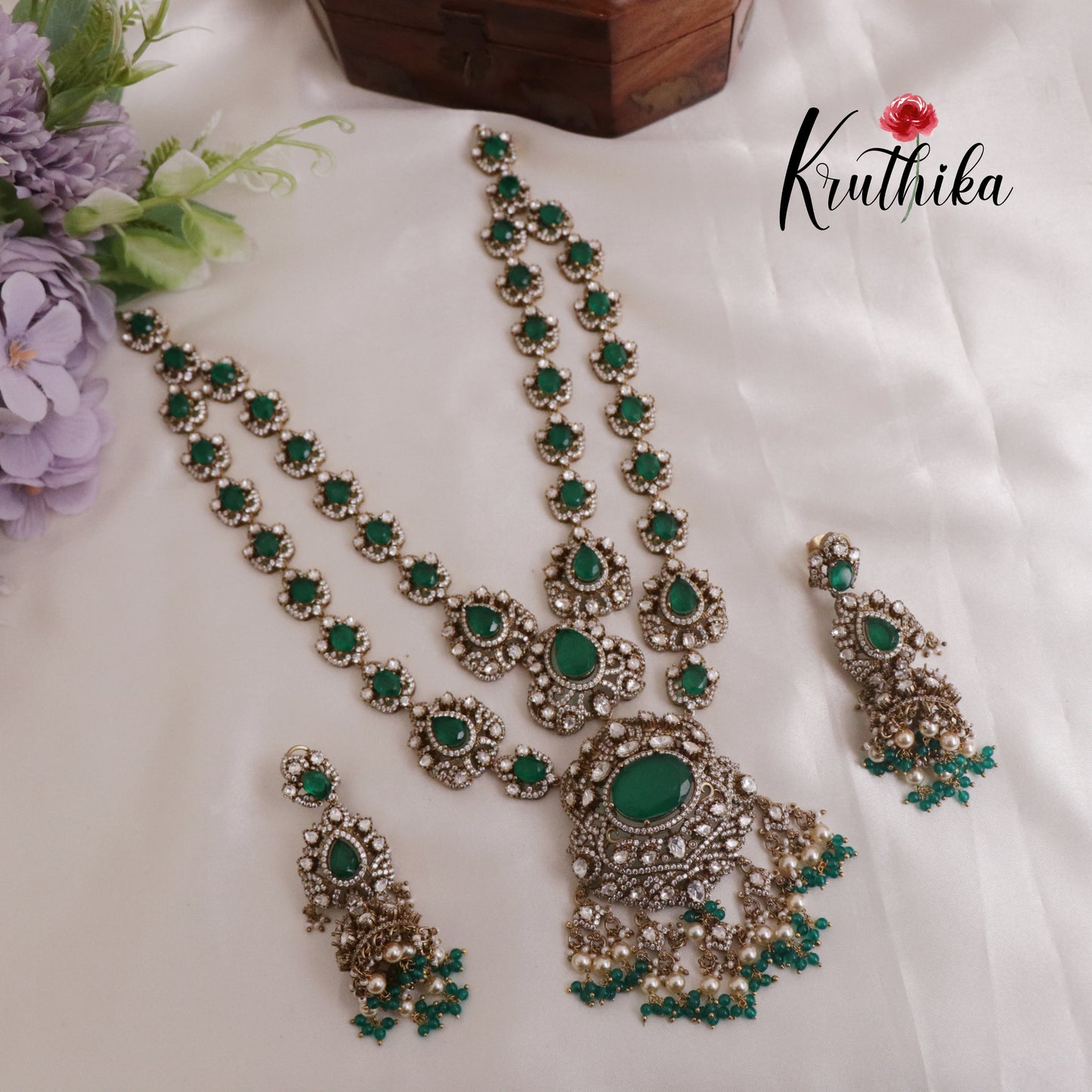 Royal Heritage Victorian Haaram with Moissanite Stones LH1999 ( Available in 2 colours)