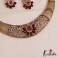 Stunning AD Floral Peacock Motifs Victorian Hasli Choker NC2812 (Available In 2 Colors)