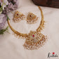 Gorgeous Peacock Motifs Jadau Hasli Necklace With Pearl Drops NC2970 (Available In 3 Colors)
