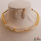 Pretty Leaf Motifs CZ Victorian Hasli Necklace NC3007