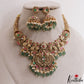 Gorgeous Antique Peacock Motifs Temple Necklace With Bead Drops NC3139 (Available In 2 Colors)