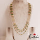 Trendy Gold-Tone Pearl Bead Triple Layered Mala LH2080