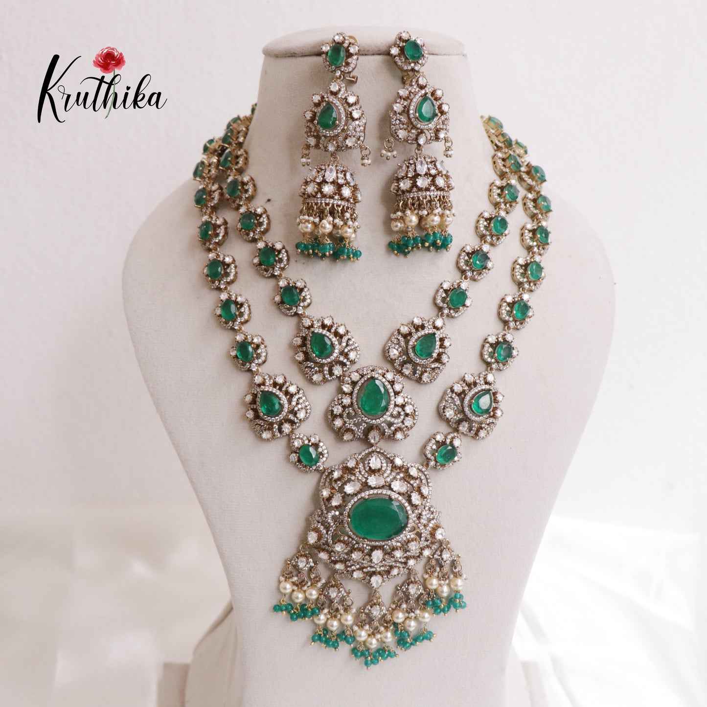 Royal Heritage Victorian Haaram with Moissanite Stones LH1999 ( Available in 2 colours)