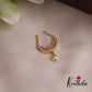 Simple Septum Nose Ring With Pearl Drop - No Piercing Required N70